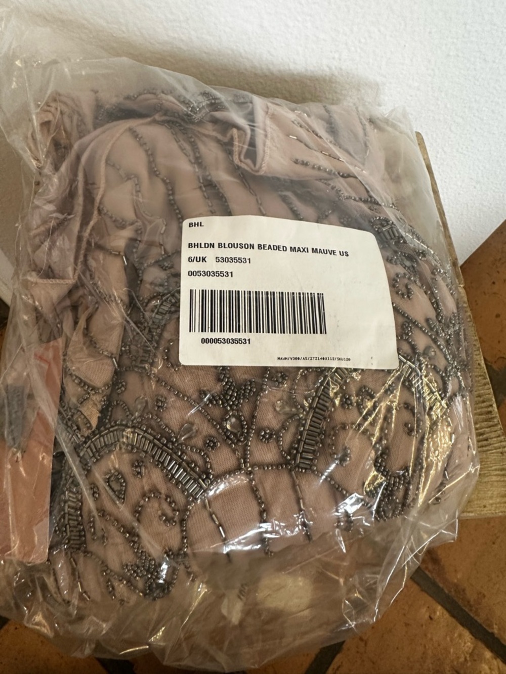 BHLDN Mauve Beaded Maxi Dress - Picture 3 of 10